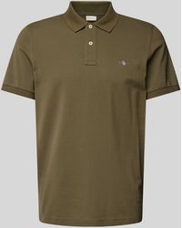 GANT - Regular Fit Poloshirt Met Labelstitching - Lyst