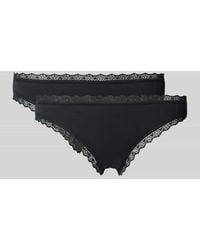 Snocks - String Mit Spitzenbesatz Im 2Er-Pack - Lyst