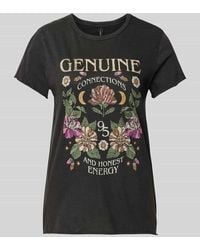 ONLY - Regular Fit T-Shirt Aus Reiner Baumwolle Mit Motiv-Print Modell 'Lucy Life' - Lyst