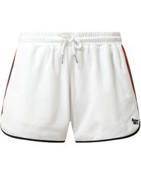Damen Bekleidung Kurze Hosen Mini Shorts H&M Synthetik Paperbag-Shorts in Weiß 