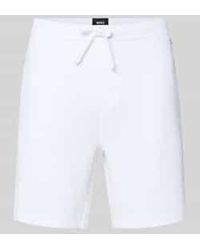 BOSS - Regular Fit Sweatshort Van Katoenmix Model 'Waffle Shorts' - Lyst