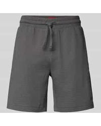 HUGO - Regular Fit Sweatshorts Met Structuurmotief - Lyst