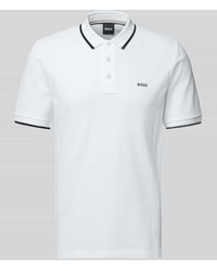 BOSS - Regular Fit Poloshirt mit Label-Print Modell 'Parlay' - Lyst