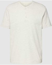 Tom Tailor - T-Shirt mit kurzer Knopfleiste - Lyst
