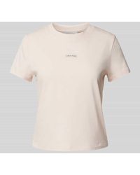 Calvin Klein - Regular Fit T-Shirt mit Label-Patch - Lyst