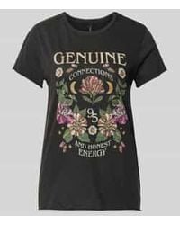 ONLY - Regular Fit T-shirt Van Zuivere Katoen Met Motiefprint - Lyst