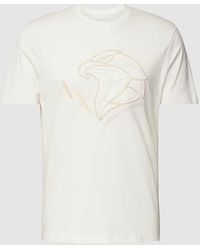 Armani Exchange - T-Shirt mit Label-Motiv-Stitching - Lyst