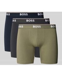 BOSS - Regular Fit Trunks aus Baumwoll-Elasthan-Mix im 3er-Pack - Lyst