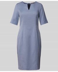 christian berg - Knielanges Kleid Mit Strukturmuster - Lyst