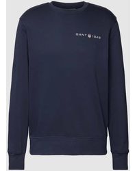 GANT - Sweatshirt mit Label-Print - Lyst