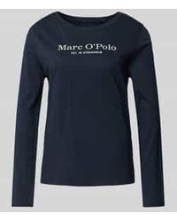 Marc O' Polo - Shirt Met Lange Mouwen En Labelprint - Lyst