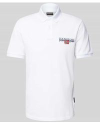 Napapijri - Slim Fit Poloshirt mit Label-Print Modell 'AYLMER' - Lyst