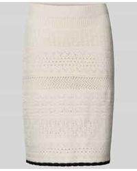 Marc Cain - Knielange Wollen Rok Met Ajourpatroon - Lyst