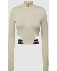 Calvin Klein - Cropped Longsleeve mit Cut Outs - Lyst