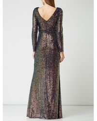 TROYDEN COLLECTION Avondjurk Van Mesh Met Paillettenapplicaties - Metallic