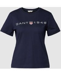 GANT - T-shirt Met Labelprint - Lyst
