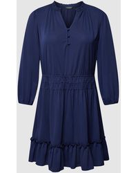 Ralph Lauren - PLUS SIZE knielanges Kleid mit V-Ausschnitt Modell 'KINSLIE' - Lyst