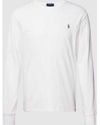 Polo Ralph Lauren - Shirt Met Lange Mouwen En Labelstitching - Lyst