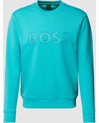 BOSS - Sweatshirt Met Labelprint - Lyst