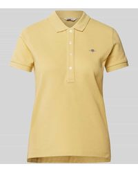 GANT - Slim Fit Poloshirt mit Label-Stitching - Lyst