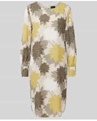 Marc Cain - Knielange Jurk Met Ronde Hals - Lyst