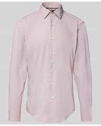BOSS - Slim Fit Overhemd Met Enkele Knoopsluiting, Model 'Hank' - Lyst