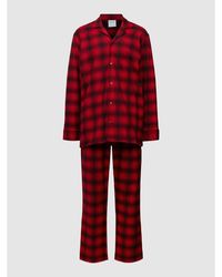 Calvin Klein Pyjama mit Allover-Muster - Rot