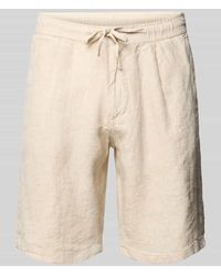 Knowledge Cotton - Loose Fit Leinenshorts mit Tunnelzug - Lyst