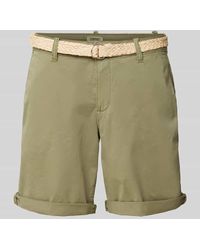 Esprit - Regular Fit Shorts mit Gürtel - Lyst