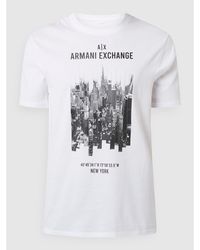 Armani Exchange T-Shirt mit Logo-Print - Weiß