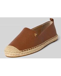 Ralph Lauren - Espadrilles aus Leder mit Logo-Detail Modell 'CAMERYN' - Lyst