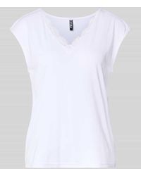 Pieces - Relaxed Fit T-Shirt aus Modal-Mix Modell 'KAMALA LACE' - Lyst