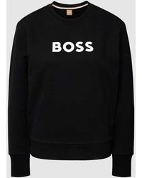 BOSS - Sweatshirt mit Label-Print Modell 'ELABOSS' - Lyst