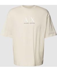 Armani Exchange - Comfort Fit T-Shirt mit Label-Print - Lyst