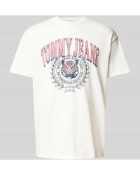 Tommy Hilfiger - T-Shirt Aus Baumwolle Mit Motiv-Print Modell 'Varsity Tiger' - Lyst
