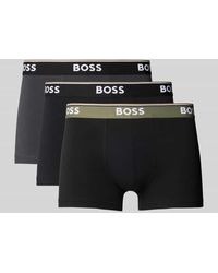 BOSS - Regular Fit Trunks aus Baumwoll-Elasthan-Mix im 3er-Pack - Lyst