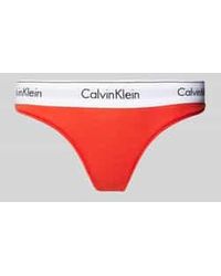 Calvin Klein - String Met Elastische Band Met Label - Lyst