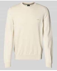 BOSS - Gebreide Pullover Met Labelstitching - Lyst