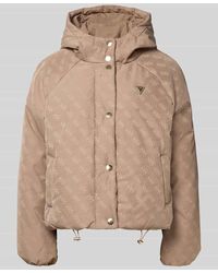 Guess - Regular Fit Jacke mit Logo-Applikation Modell 'Boxy' - Lyst