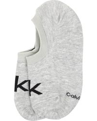 Calvin Klein Füßlinge mit Logo-Stickerei - Grau