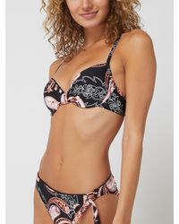 Esprit Bikinitop Met Gewatteerde Cups, Model 'liberty Beach' - Zwart