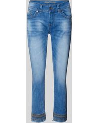 Blue Monkey - Skinny Fit Jeans Met Verkort Model - Lyst