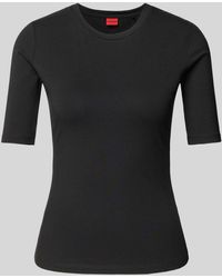 HUGO - T-Shirt im unifarbenen Design Modell 'Darnelia' - Lyst