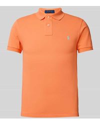 Polo Ralph Lauren - Slim Fit Poloshirt mit Label-Stitching - Lyst