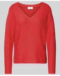 S.oliver - Comfort Fit Strickpullover Aus Baumwoll-Mix Mit V-Ausschnitt - Lyst