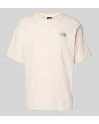 The North Face - T-Shirt Met Labeldetail - Lyst