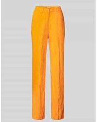 S.oliver - Wide Leg Linnen Broek Met Vaste Persplooien - Lyst