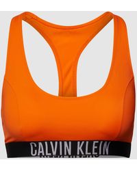 Calvin Klein - Bikini-Oberteil mit Logo-Bund - Lyst