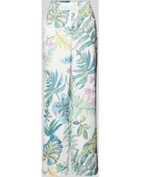 MORE&MORE - Regular Fit Stoffhose mit Allover-Print - Lyst