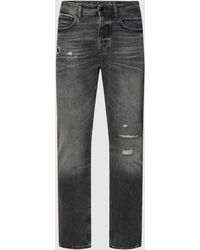 BOSS - Tapered Fit Jeans im Destroyed-Look Modell 'Taber' - Lyst